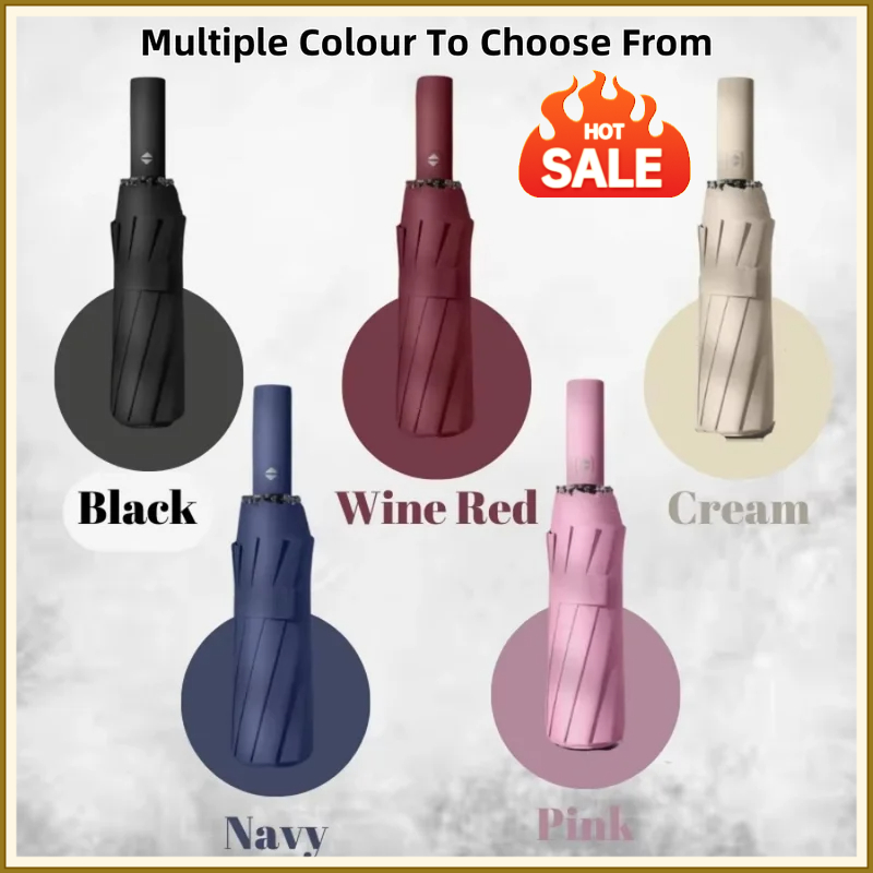 Parasol Umbrella Large - 24 Bones 106cm Automatic Folding Umbrella