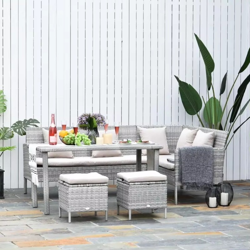 Outdoor Furniture No Cushions - All Weather Outdoor Patio PE Rattan