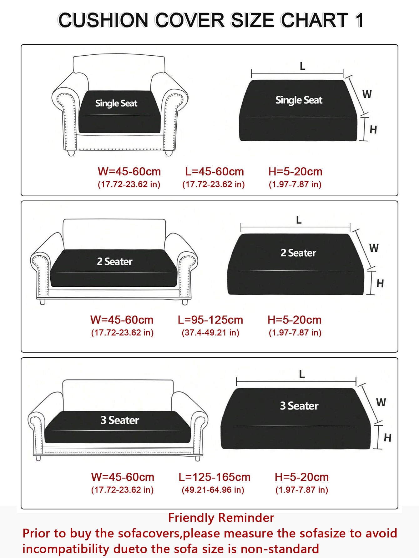 1pc Waterproof Sofa Cushion Co - Outdoor Furniture No Cushions 评论和价格