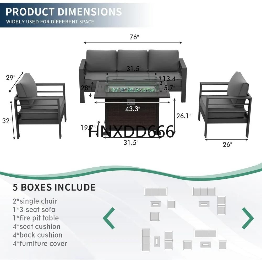 Patio Furniture Set with Fire  - Outdoor Furniture Fire Pit Set 评论和价格