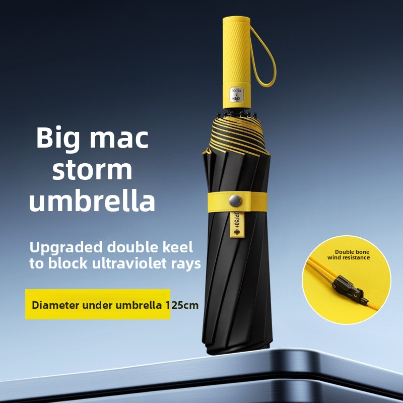 125CM Triple Fold Double Layer - Parasol Umbrella Large 评论和价格