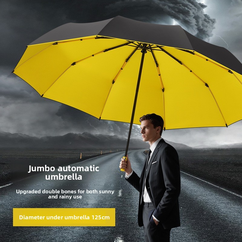 125CM Triple Fold Double Layer - Parasol Umbrella Large 评论和价格