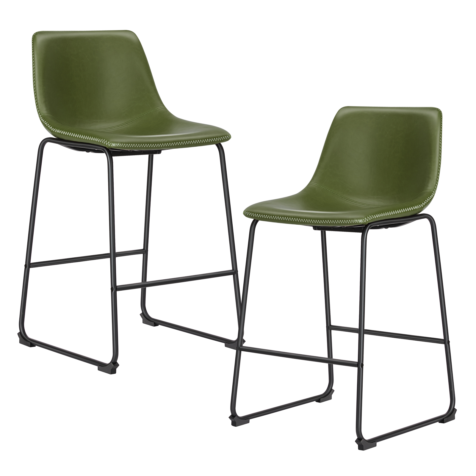 JHK 2 Pack Pu Leather Counter  - Outdoor Furniture No Cushions 评论和价格