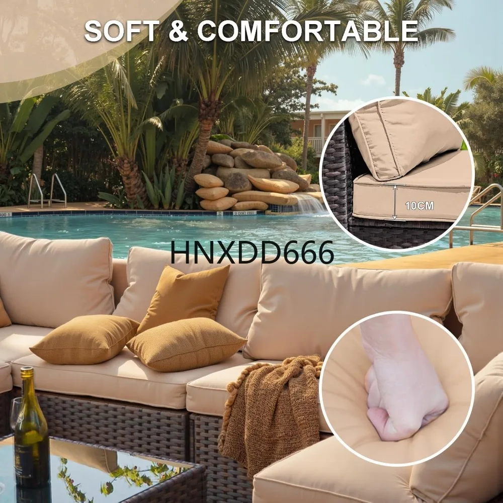 7 Piece Patio Furniture Set wi - Outdoor Furniture Fire Pit Set 评论和价格
