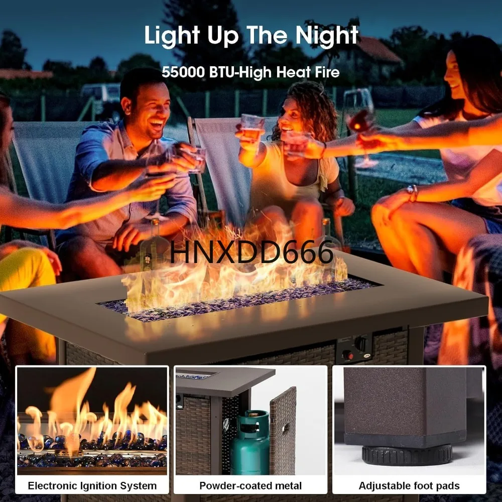 7 Piece Patio Furniture Set wi - Outdoor Furniture Fire Pit Set 评论和价格