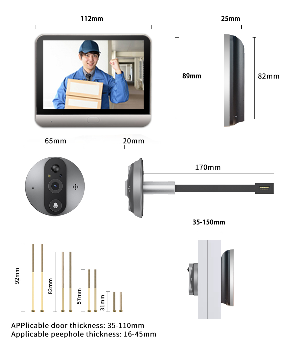 4.3 Inch IPS Screen 2MP 1080P  - Outdoor Furniture Glider 评论和价格