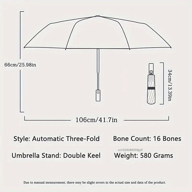 16K Double Bones Large Umbrell - Parasol Umbrella Large 评论和价格
