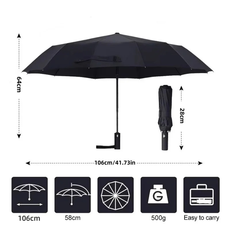24 Bones 106cm Automatic Foldi - Parasol Umbrella Large 评论和价格