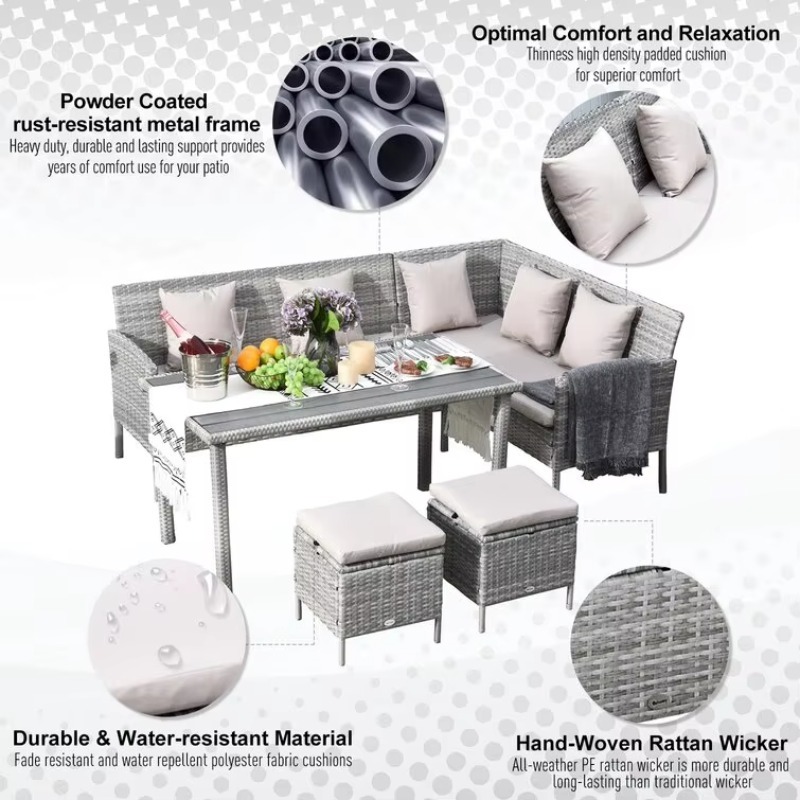 All Weather Outdoor Patio PE R - Outdoor Furniture No Cushions 评论和价格
