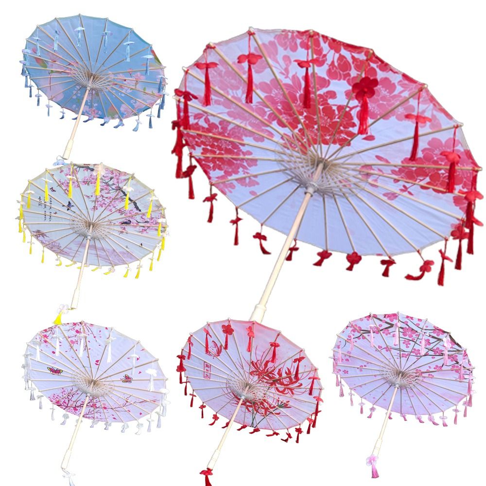 Chinese Japanese Art Silk Para - Parasol Umbrella Large 评论和价格